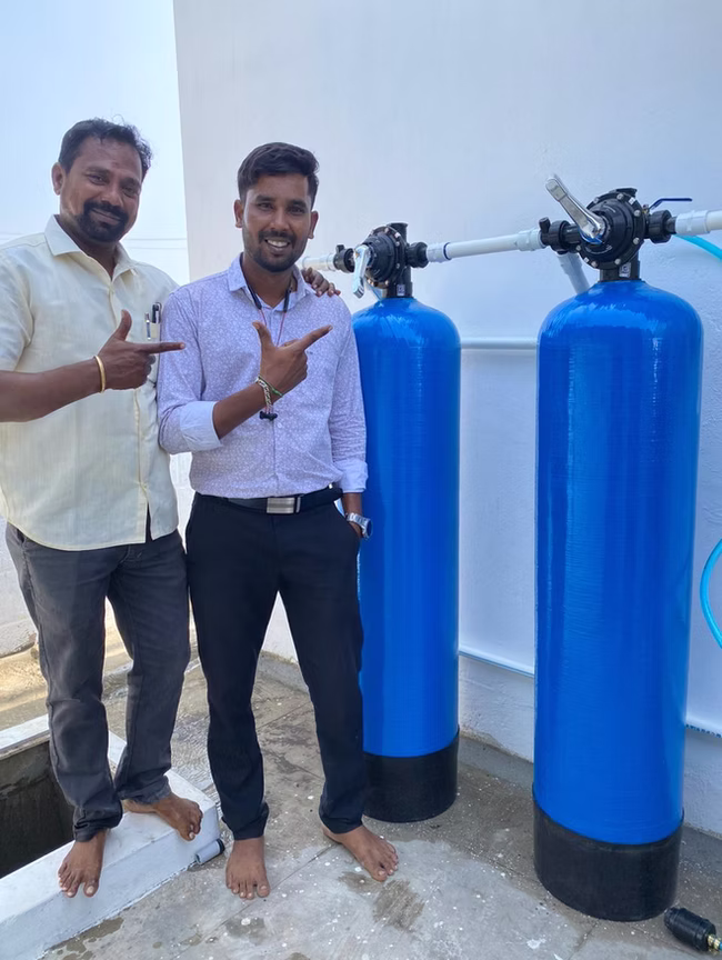 Clean Water System team at a completed installation